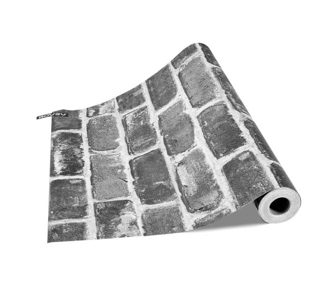 Pilkas lipnus tapetas 45cm x 10m miegamajam9