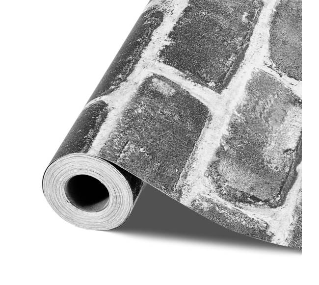 Pilkas lipnus tapetas 45cm x 10m miegamajam10