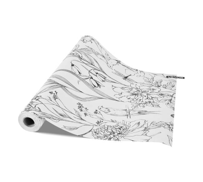 Lipni tapetai balti su gėlių raštu8