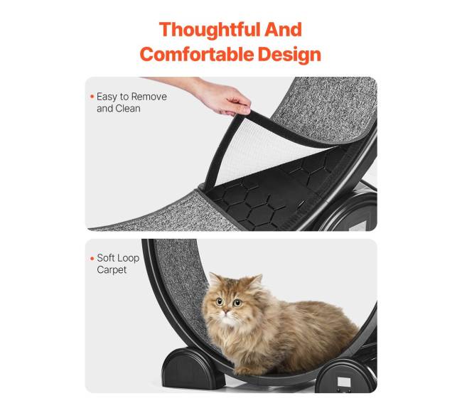 Katės bėgimo ratas su pedometru juodas5