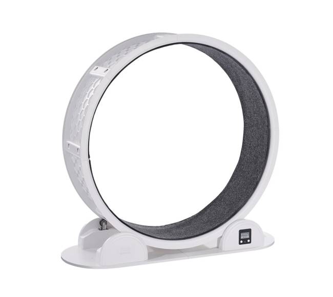 Baltas kačių bėgimo ratas su pedometru10