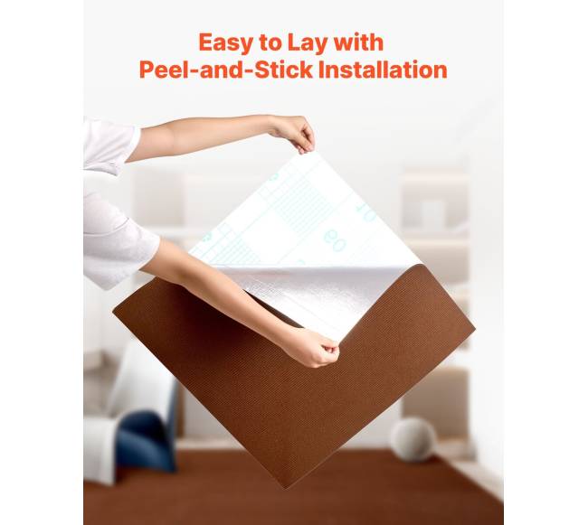 Kiliminės plytelės 61x61 cm, 20 vnt, rudos3