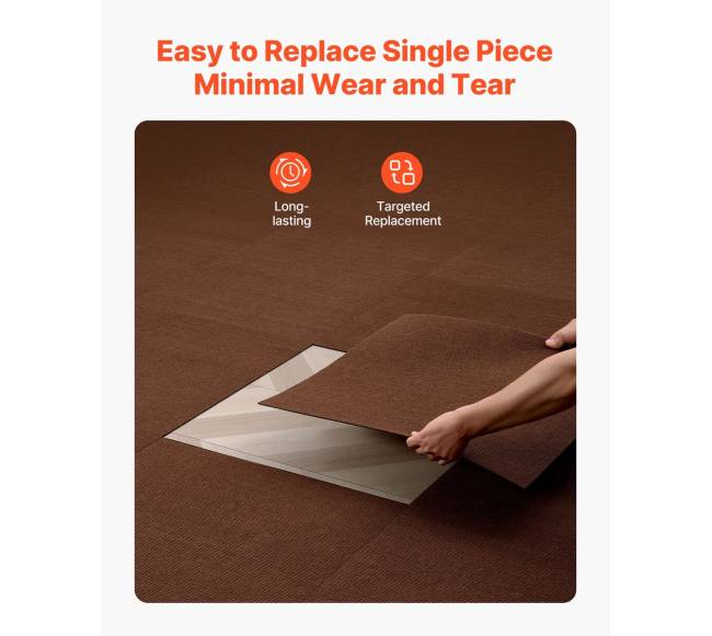 Kiliminės plytelės 61x61 cm, 20 vnt, rudos5