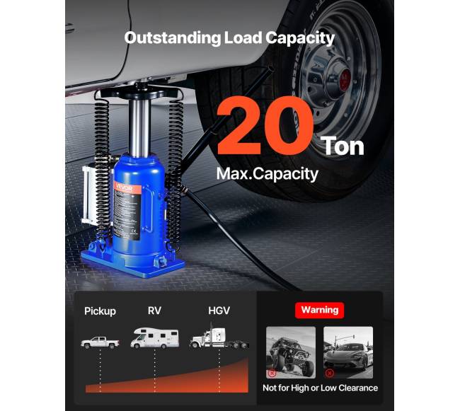 Hidraulinis butelio keltuvas 20 tonų mėlynas1