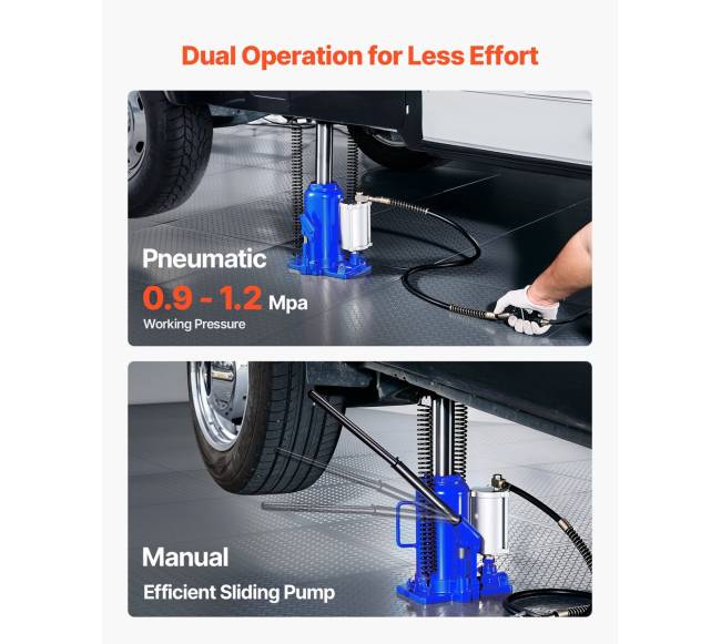 Hidraulinis butelio keltuvas 20 tonų mėlynas2