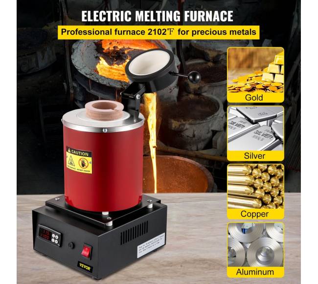 Auksinio lydymo krosnelė su 3 kg tigliu1