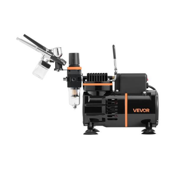 Aerografas su kompresoriumi ir 3 purkštukais10