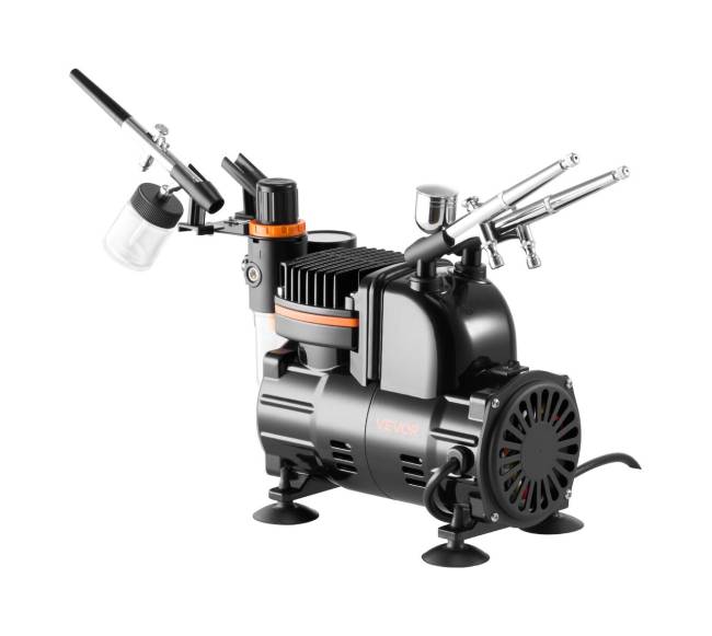 Aerografų rinkinys su kompresoriumi0