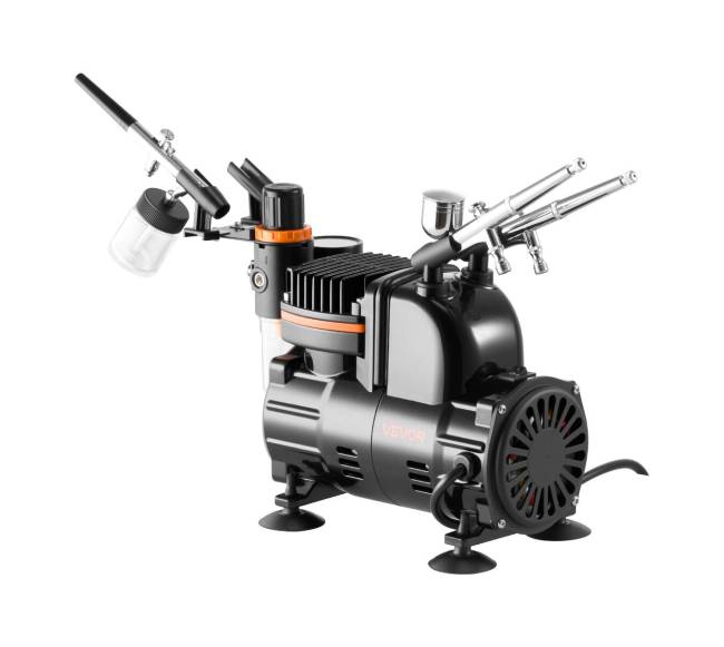 Aerografų rinkinys su kompresoriumi9