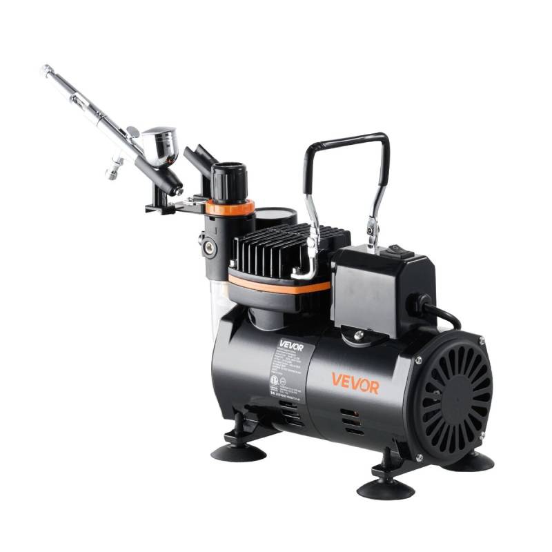 Aerografų rinkinys su kompresoriumi ir priedais0