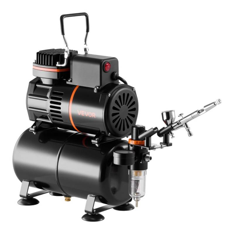 Aerografų rinkinys su kompresoriumi0