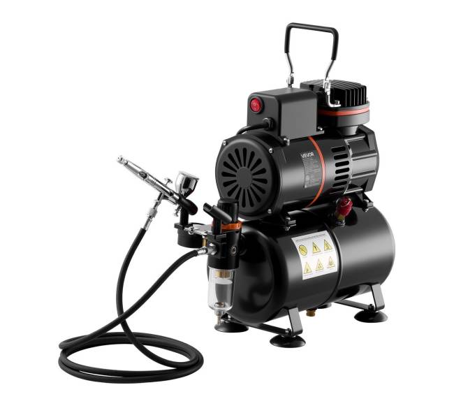 Aerografų rinkinys su kompresoriumi8