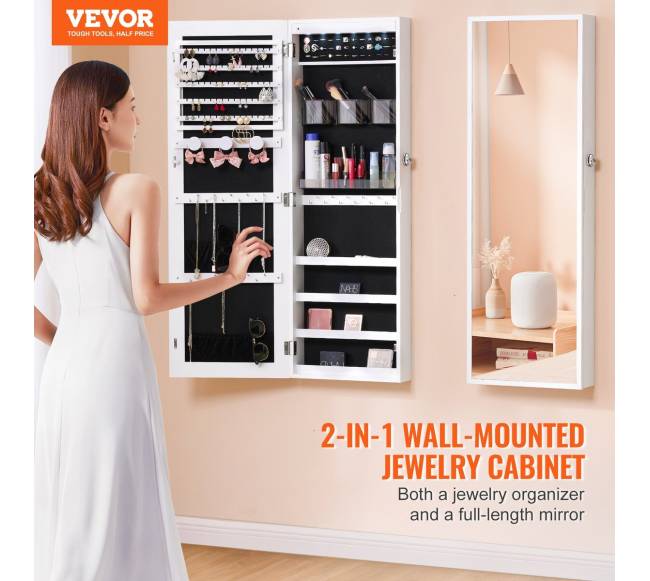 Veidrodinė papuošalų spinta su užraktu1