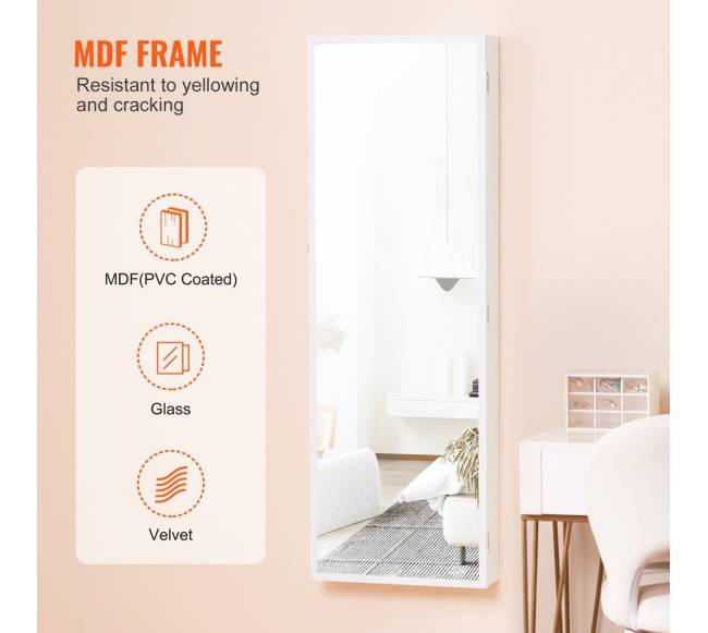 Veidrodinė papuošalų spinta su užraktu5