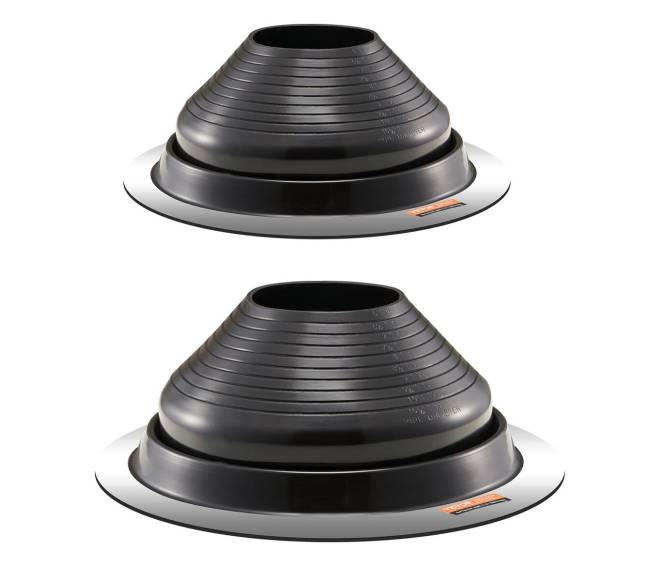 2 vnt. metalinės stogo vamzdžių apsaugos 150-280 mm0