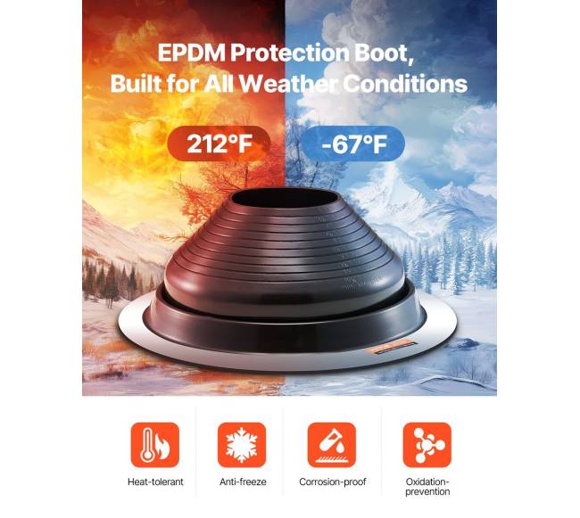 2 vnt. metalinės stogo vamzdžių apsaugos 150-280 mm2