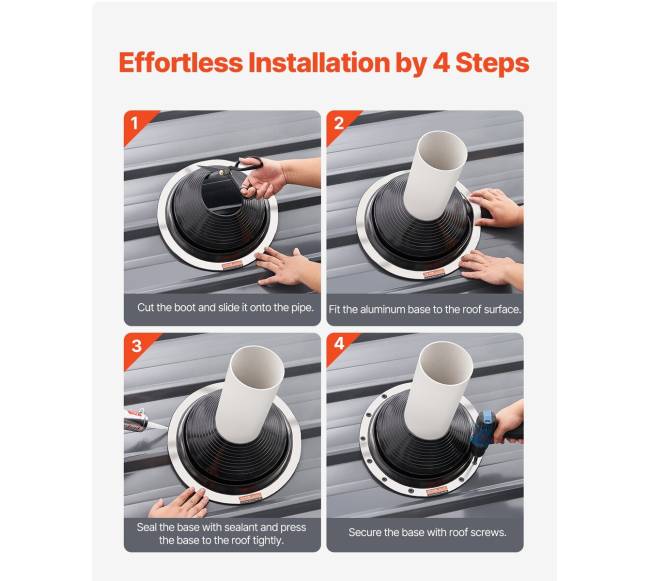 2 vnt. metalinės stogo vamzdžių apsaugos 150-280 mm4