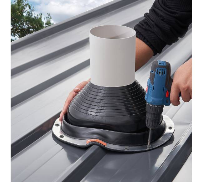 2 vnt. metalinės stogo vamzdžių apsaugos 150-280 mm7