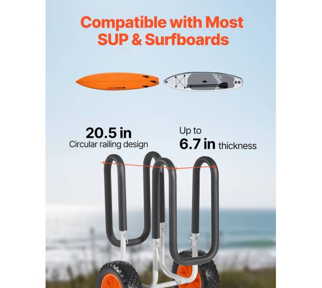 Baidarių vežimėlis su 68 kg apkrova4