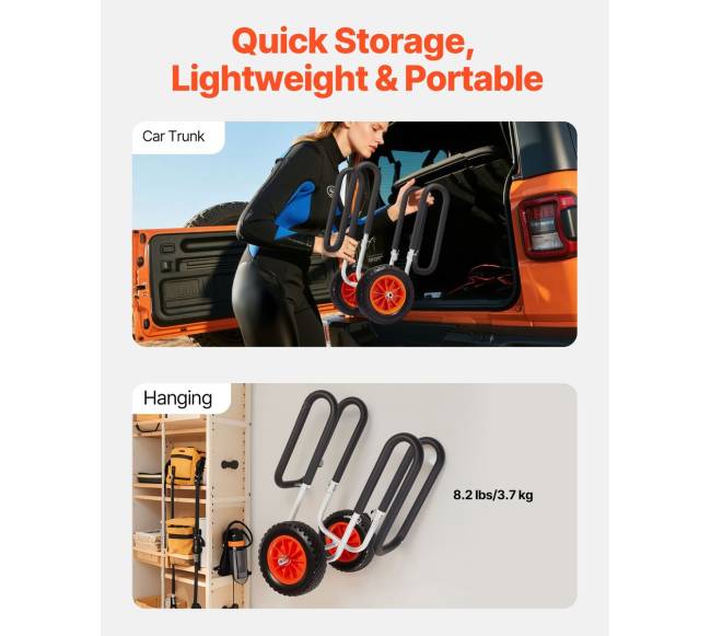 Baidarių vežimėlis su 68 kg apkrova5