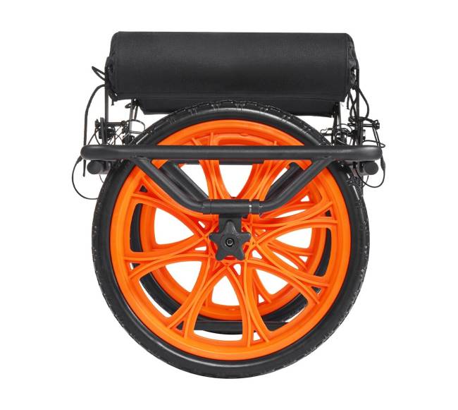 Kanojų vežimėlis su guminiais ratais ir atrama0