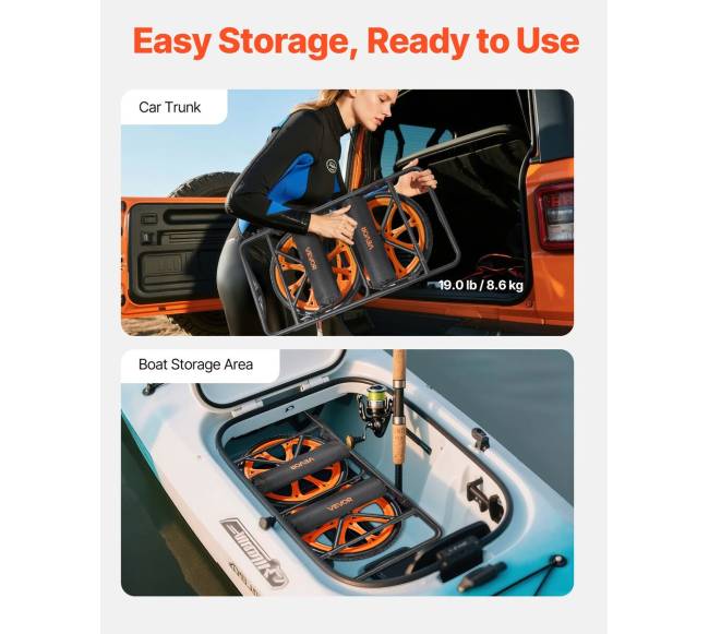 Kanojų vežimėlis su guminiais ratais ir atrama5