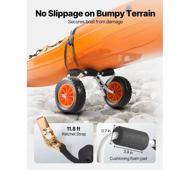 Sulankstoma vežimėlis baidarėms, 90 kg apkrova3