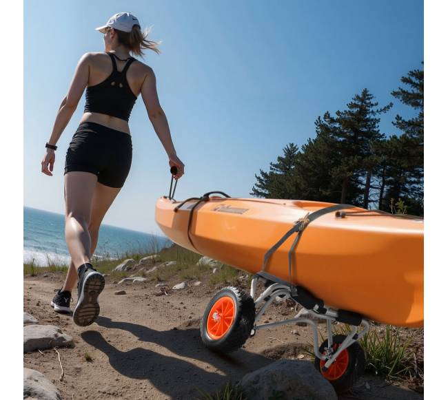 Sulankstomas vežimėlis baidarėms 113 kg7