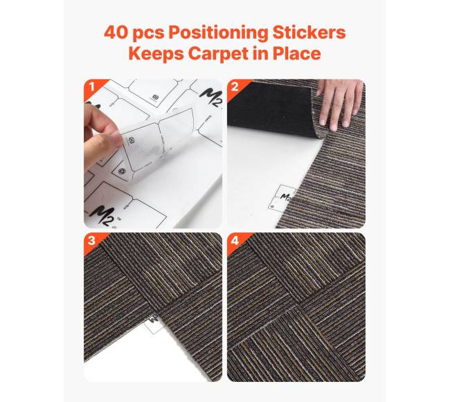 Modulio kiliminė danga, 24 vnt., pilka ir ruda2