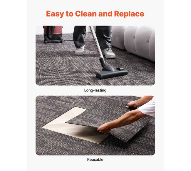 Modulio kiliminė danga, 24 vnt., pilka ir ruda5