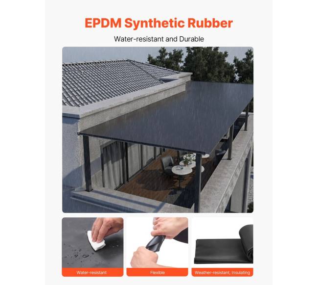 Epdm guminis stogų paklotas 4,57x9,14m3