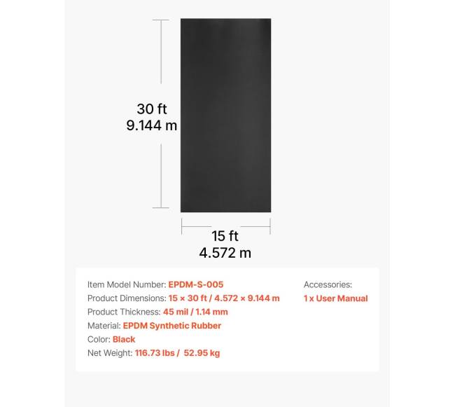 Epdm guminis stogų paklotas 4,57x9,14m6