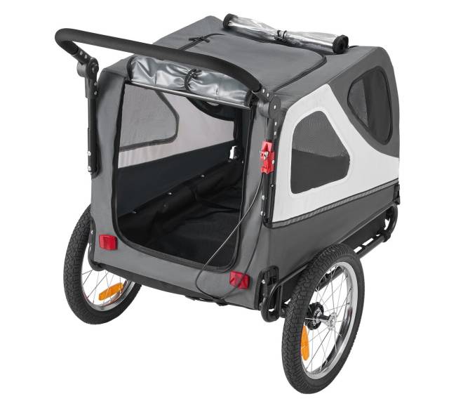 Šuns dviračio priekaba su vežimėliu9