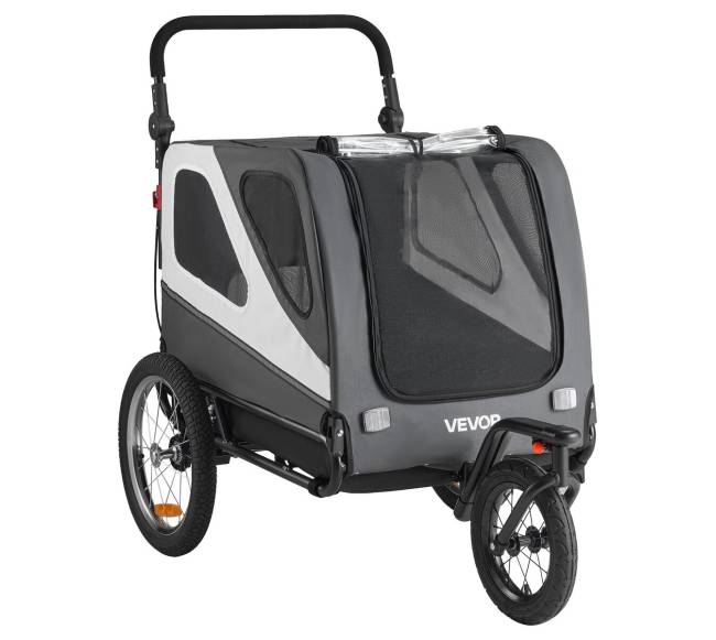 Šuns dviračio priekaba su vežimėliu10