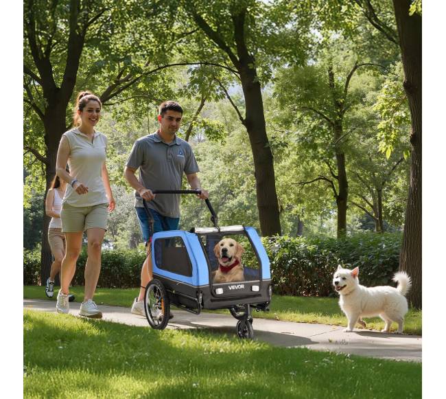 Šunų dviračių prikabinamas vežimėlis 2-in-17