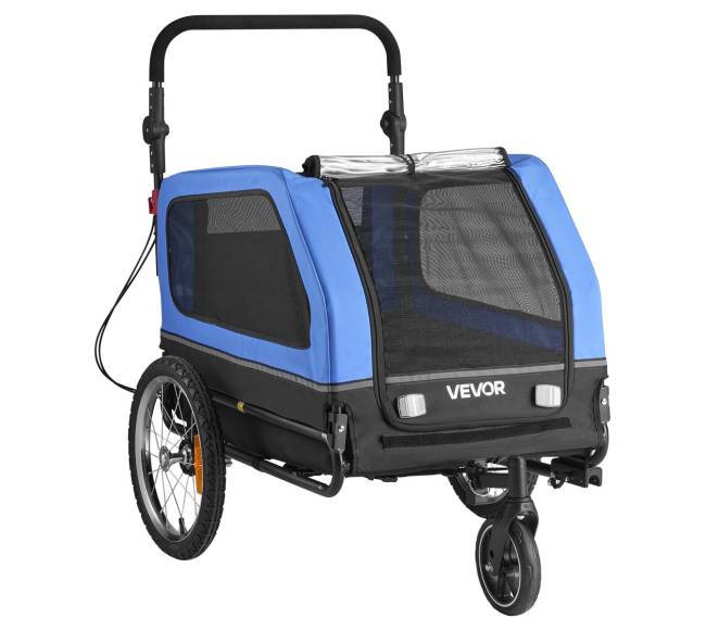 Šunų dviračių prikabinamas vežimėlis 2-in-110