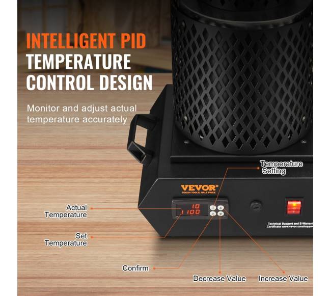 Auksinė lydymo krosnis 1350W 1150C2