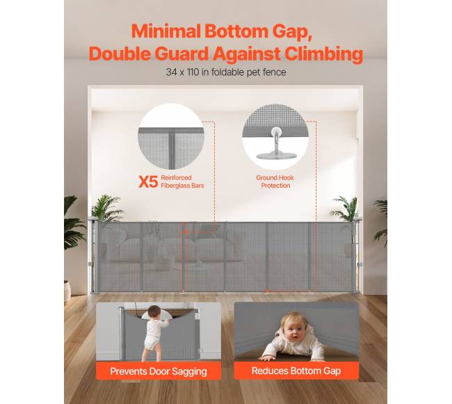 Pilkas ištraukiamas vaikiškas vartelis1