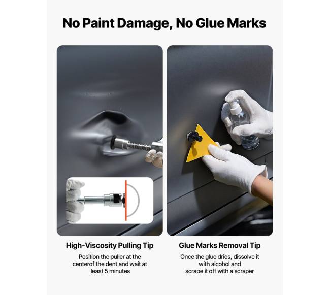 Be dažų įlenkimų šalinimo komplektas 61 vnt.5