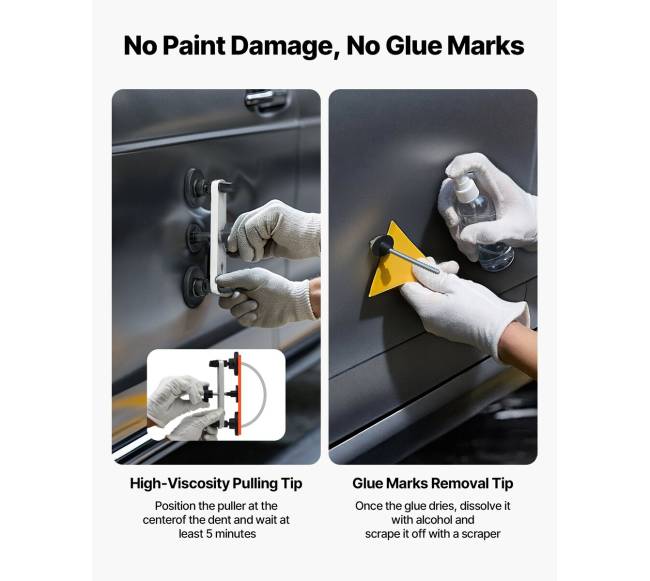 60 dalių dažų nenaikinanti įlenkimų šalinimo rinkinys5