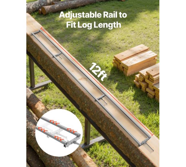 Bėgių pjūklo gidas naudoti su grandininiu pjūklu1