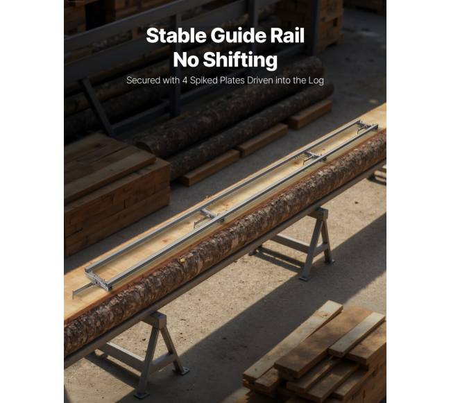 Bėgių pjūklo gidas naudoti su grandininiu pjūklu2