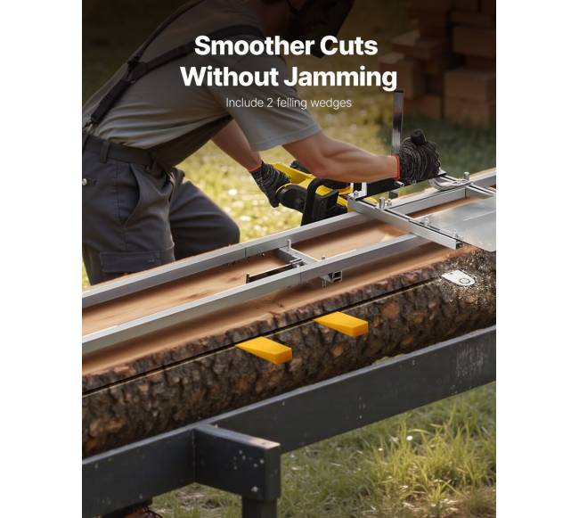 Bėgių pjūklo gidas naudoti su grandininiu pjūklu3