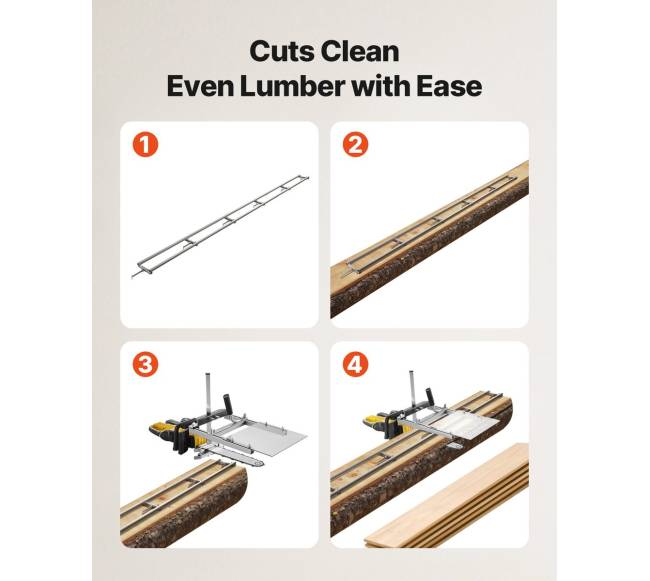 bėginė pjovimo sistema, 4.57 m grandininio pjūklo rinkinys5