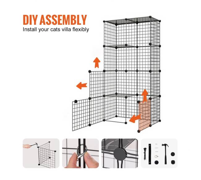 Didelė 3 lygių katės narvas3