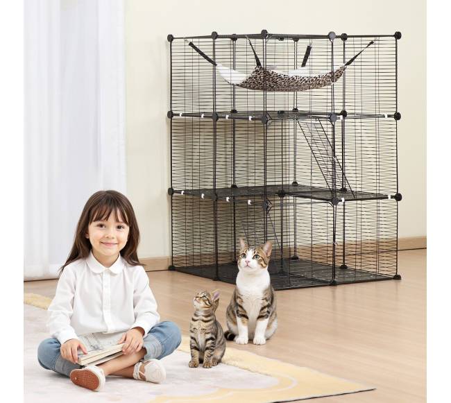 Didelė 3 lygių katės narvas7