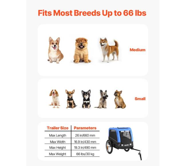 Dviračio priekaba šunims, iki 30 kg2