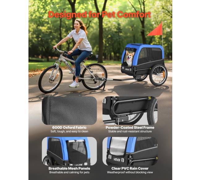 Dviračio priekaba šunims, iki 30 kg3