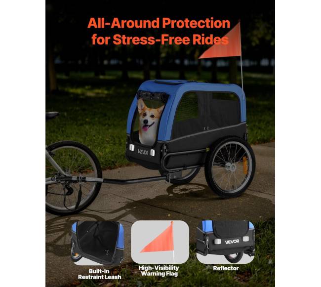Dviračio priekaba šunims, iki 30 kg4
