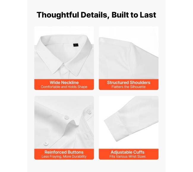 Vyriški balti marškiniai su ilgomis rankovėmis3